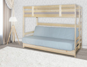 двухъярусная кровать массив с диван-кроватью