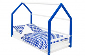 детская кровать-домик монтессори svogen сине-белый