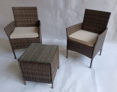 комплект мебели из ротанга "virginiya balcony set" brown арт.0015