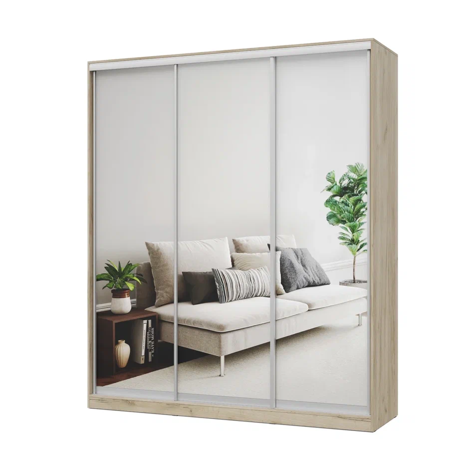 шкаф-купе роланд р203 серый дуб