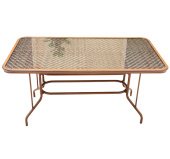 стол алюминиевый прямоугольный 80*150 бамбук "bamboo" арт.2009