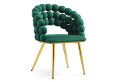 стул на металлокаркасе ball green / gold