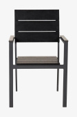 алюминиевое кресло поливуд 3 каштан арт.1017