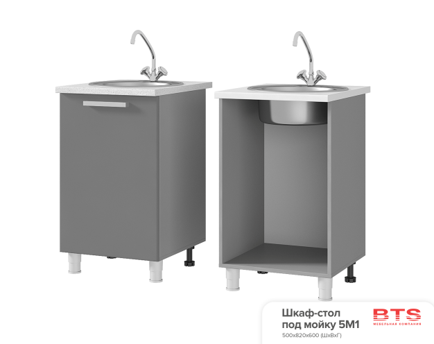 Шкаф-стол под мойку Титан 5М1 — купить за 4175.00 руб. в Москве по цене ...