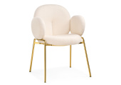 стул на металлокаркасе kalipso white / gold