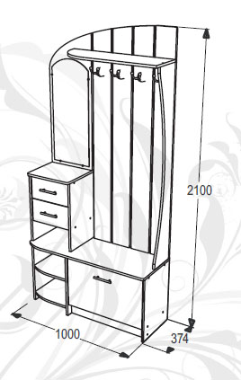 Эскизы мебели для прихожей