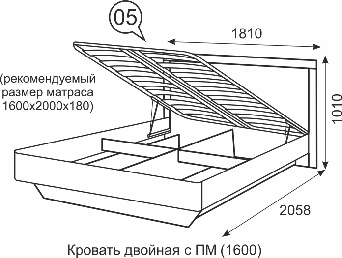 Расчет кровати с подъемным механизмом