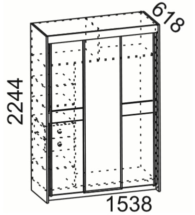 Шкаф купе с зеркалом схема
