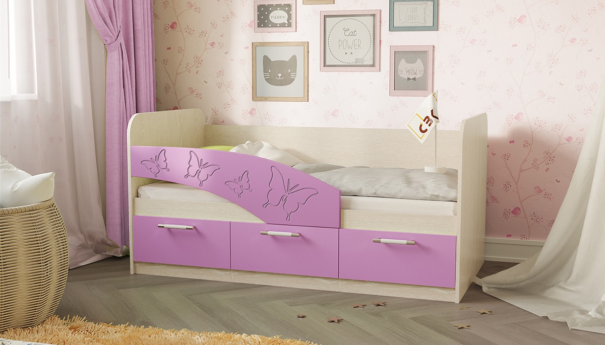 детская мебель белая с бабочками