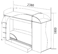 Омега 4 двухъярусная кровать схема сборки
