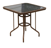 стол квадратный из искусственного ротанга 80х80 бамбук арт.2011