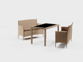 комплект мебели из искусственного ротанга анкор company set wood арт.77459