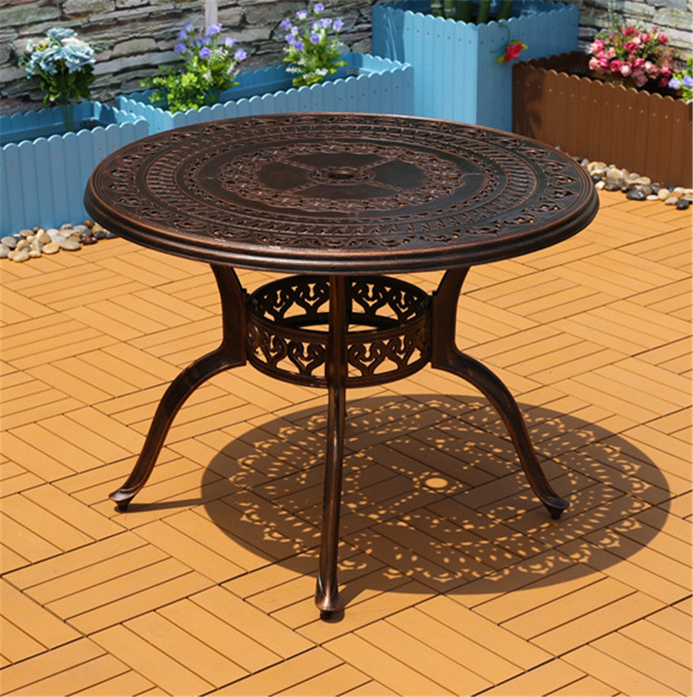 стол круглый из литого алюминия орхидея orchid d100 арт.6053