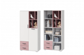 шкаф для белья и книг с 2 ящиками и дверками лило
