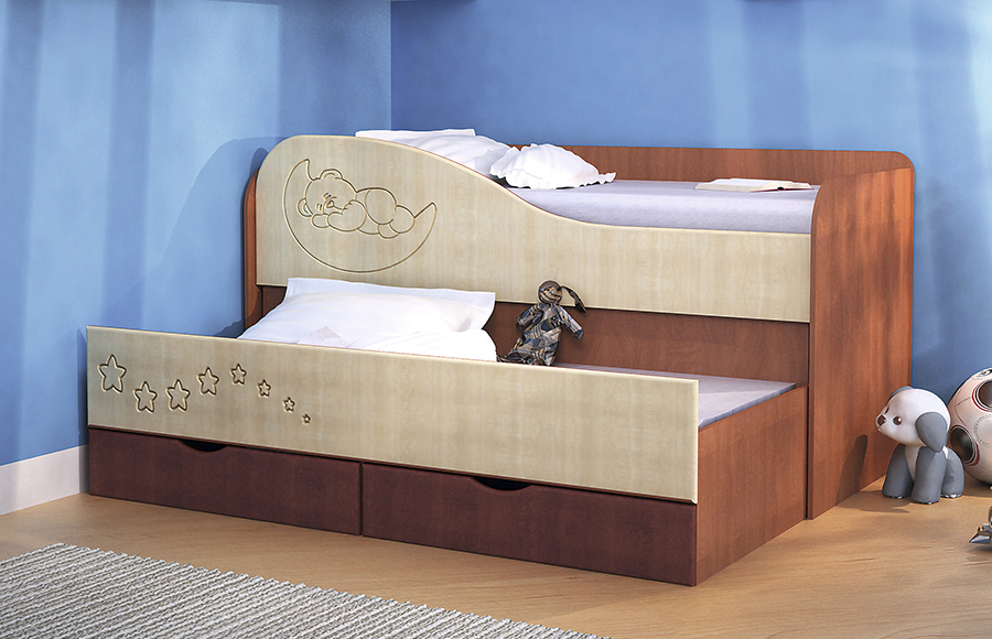 Детские двухъярусные кровати со шкафом недорого - купить в Москве по низкой цене!
