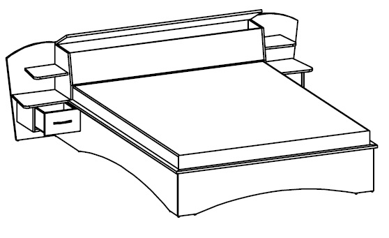 Кровать бася с прикроватным блоком схема сборки