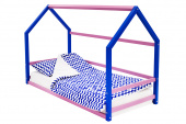 детская кровать-домик монтессори svogen синий-лаванда