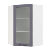 шкаф навесной угловой со стеклом №109 кёльн швус 600н