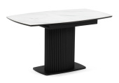 керамический стол фестер 1400 белый мрамор / черный