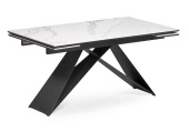 керамический стол ноттингем белый мрамор/чёрный