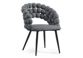 стул на металлокаркасе ball dark gray / black