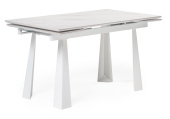 керамический стол бэйнбрук белый мрамор/белый