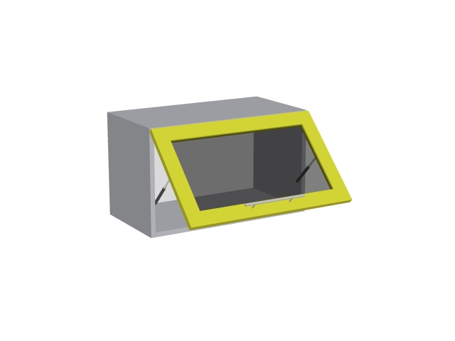 шкаф горизонтальный со стеклом вг36 60д1с базис