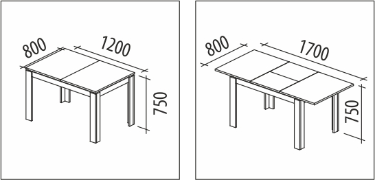 Сколько места займет стол со стульями