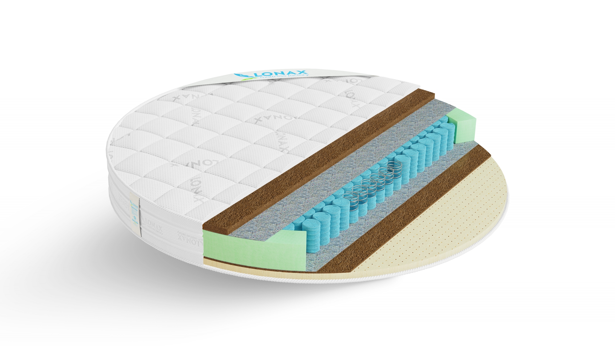 матрас  lonax round cocos-medium tfk