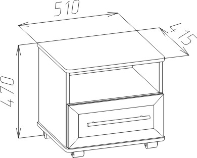 Столик прикроватный чертеж