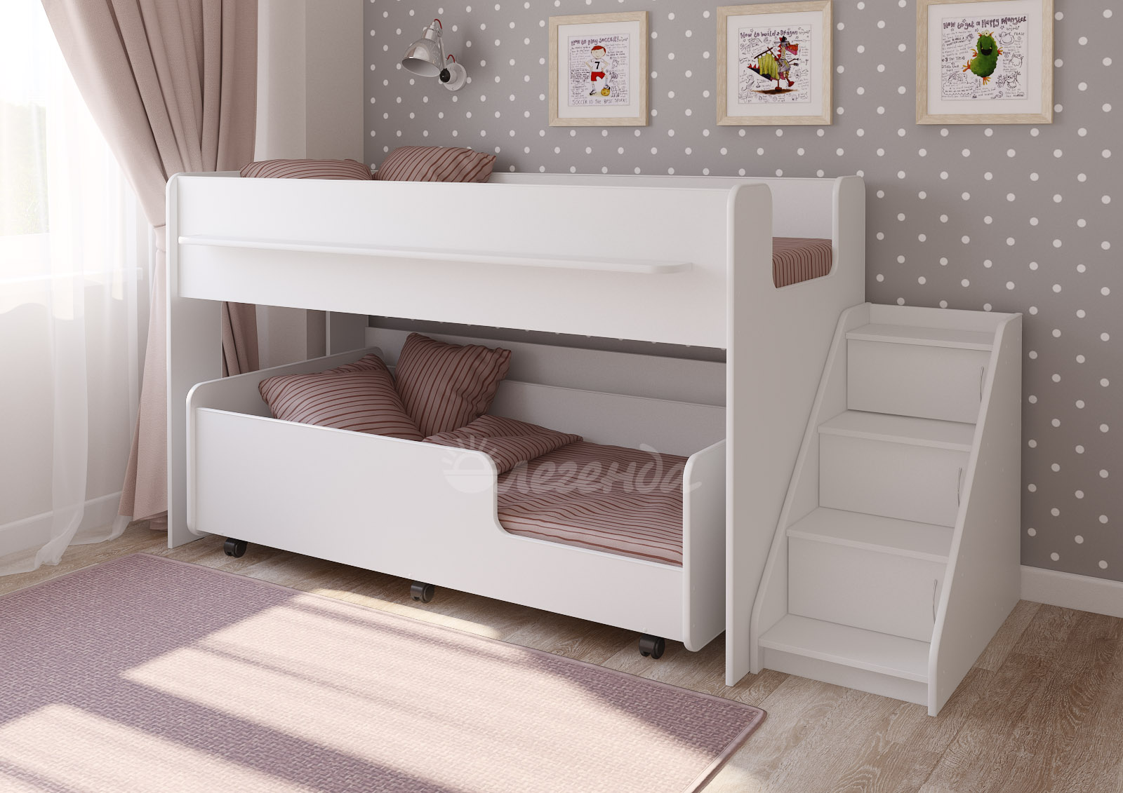 Детские двухъярусные кровати в интернет-магазине MnogoDivanov.ru от 8950 руб.