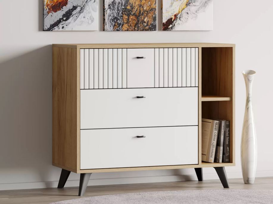 комод милан с открытыми полками