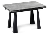 керамический стол бэйнбрук серый мрамор/графит