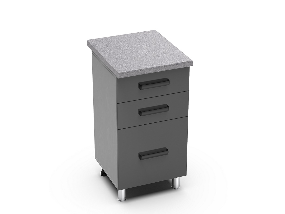 шкаф нижний с тремя ящиками контемп 5р3