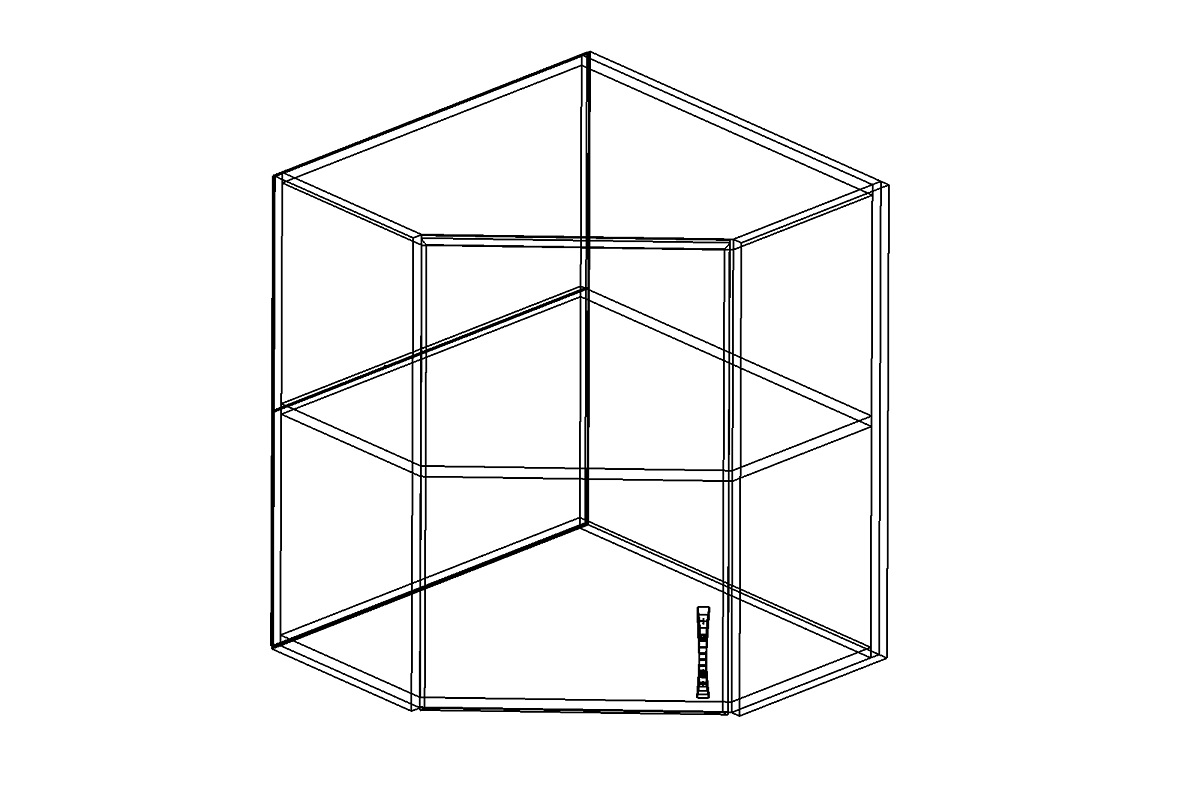 Шкаф навесной угловой Аура