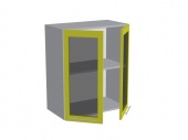 шкаф 2-х дверный со стеклом в72 60д2с базис linecolor