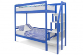 детская двухъярусная кровать svogen синий