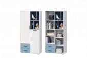 шкаф для белья и книг с 2 ящиками и дверками стич