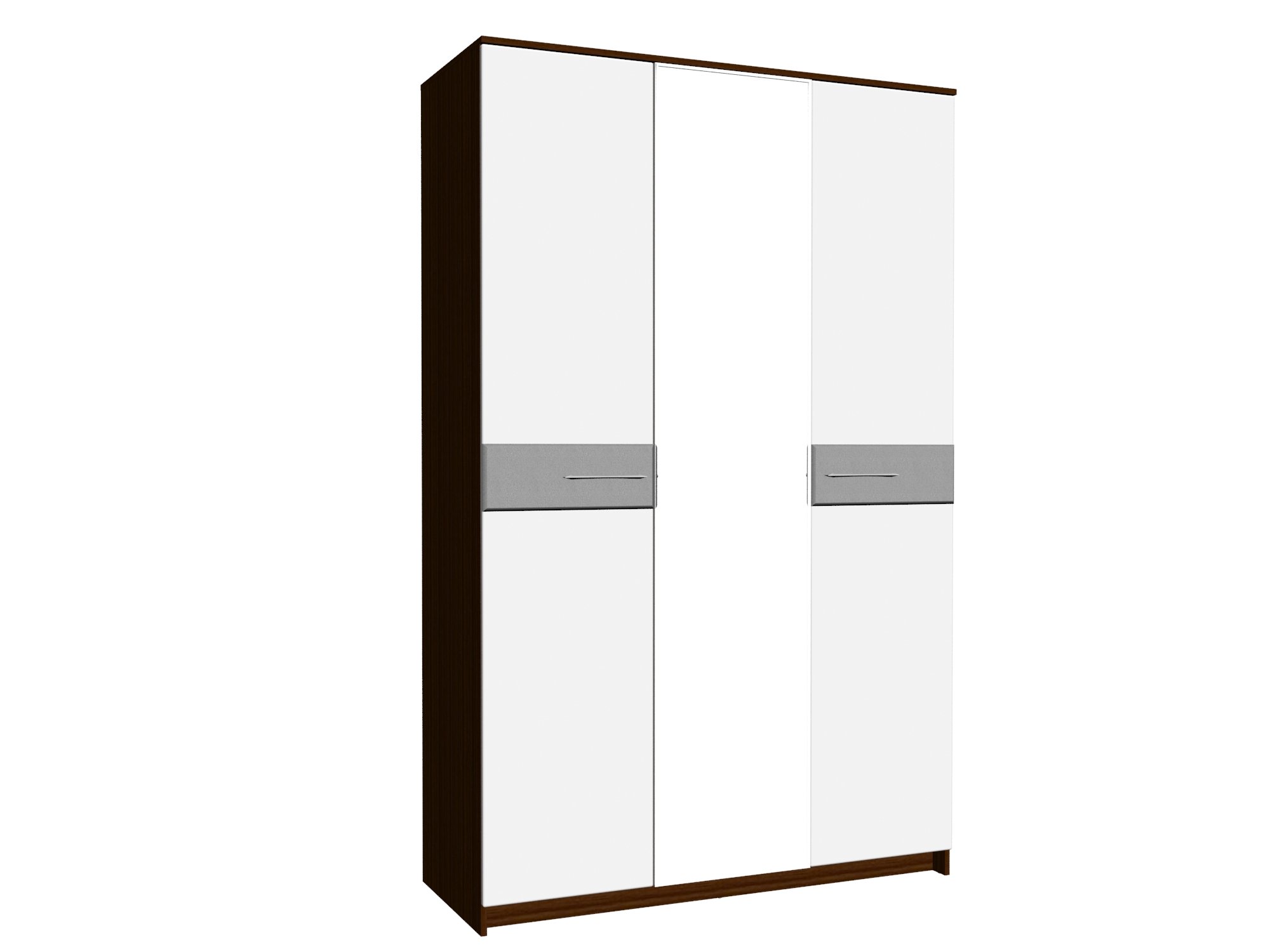 Шкаф Вегас 3-х дверный белый глянец венге