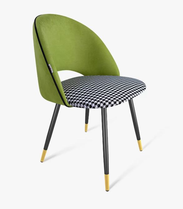 Стул SHT-ST34-3/S95-1 оливковый/гусиная лапка/чёрный муар/золото