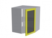 шкаф угловой со стеклом ву72 д1с базис-классика