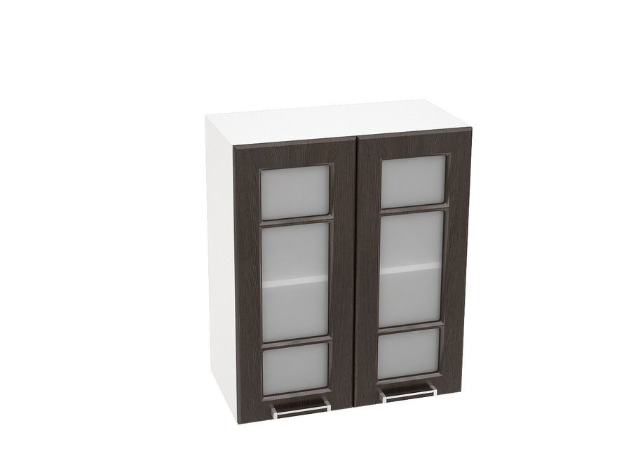 шкаф 2-х дверный со стеклом №11 прага швс 600