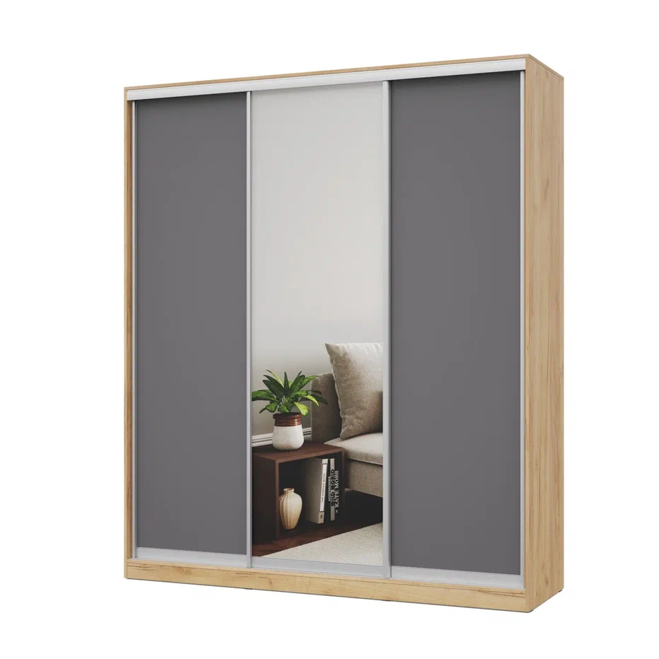 шкаф-купе роланд р202 золотой дуб/графит