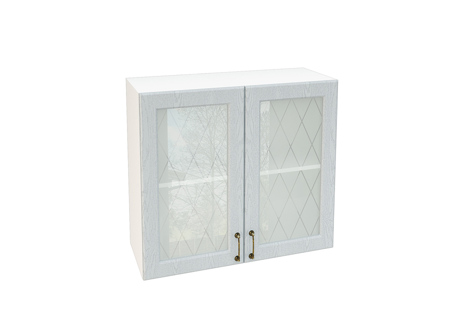 шкаф 2-х дверный со стеклом №10 ницца швс 800