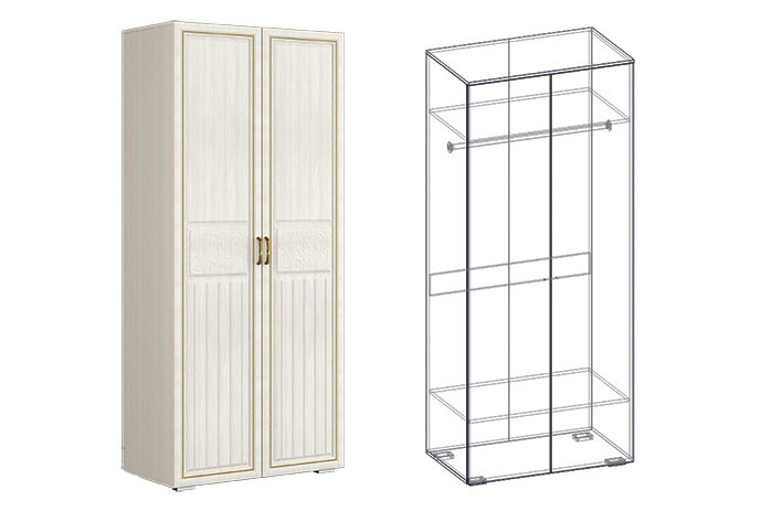 шкаф 2х створчатый виктория(440)