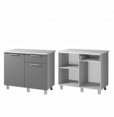 шкаф-стол с дверками и ящиком моника 10р2