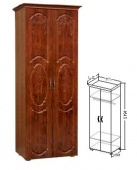 шкаф 2-х дверный со штангой стенки грация 8.1