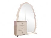 шкаф  комбинированный с зеркалом жемчужина  кмк 0380.12