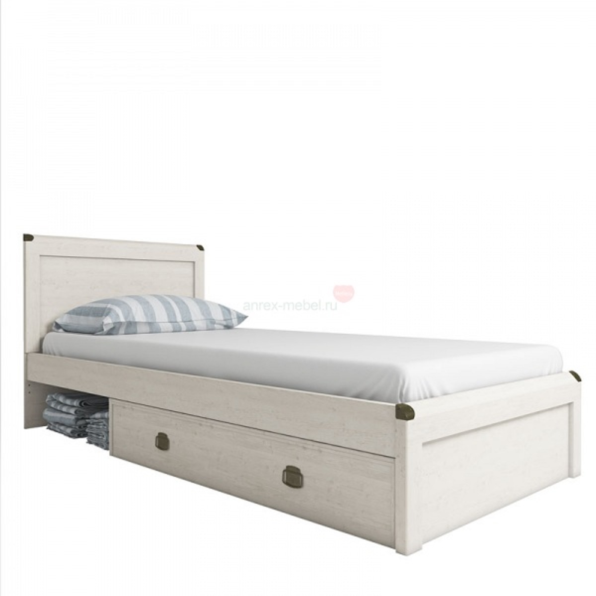 Кровать с матрасом с ящиками односпальная 90х200