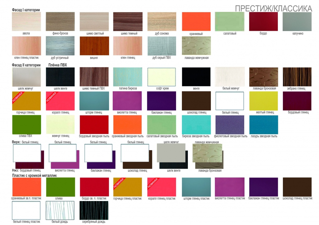 Фасады для кухни каталог цветов фото с названиями